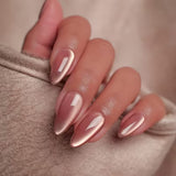 Blush Bloom Pink Almond Shape 12 pcs Nails Set