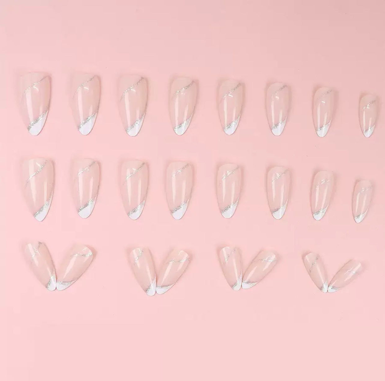Nude Scarlet Glow 12Pcs Nails Set
