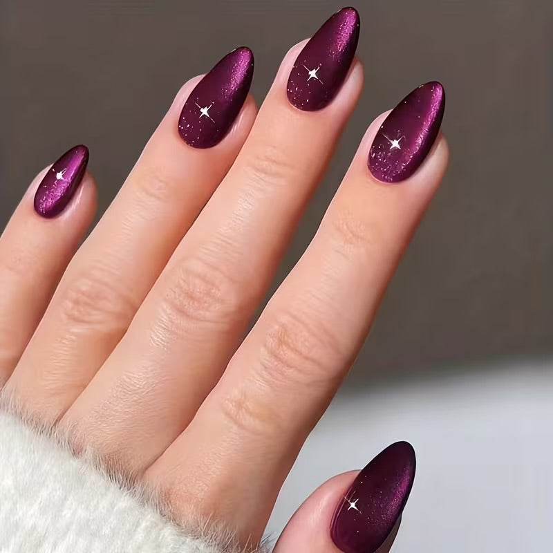 Frosted Dream Almond Shape 12 pcs Nails Set