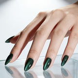 Emerald luxe Almond Shape 12 pcs Nails Set