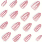 Nude Galaxy Almond Shape 12 pcs Nails Set