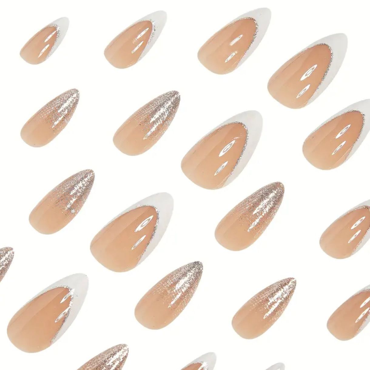 Pearl French 12pcs Nails Set