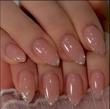Blush Crystal Pink 12pcs Nails Set