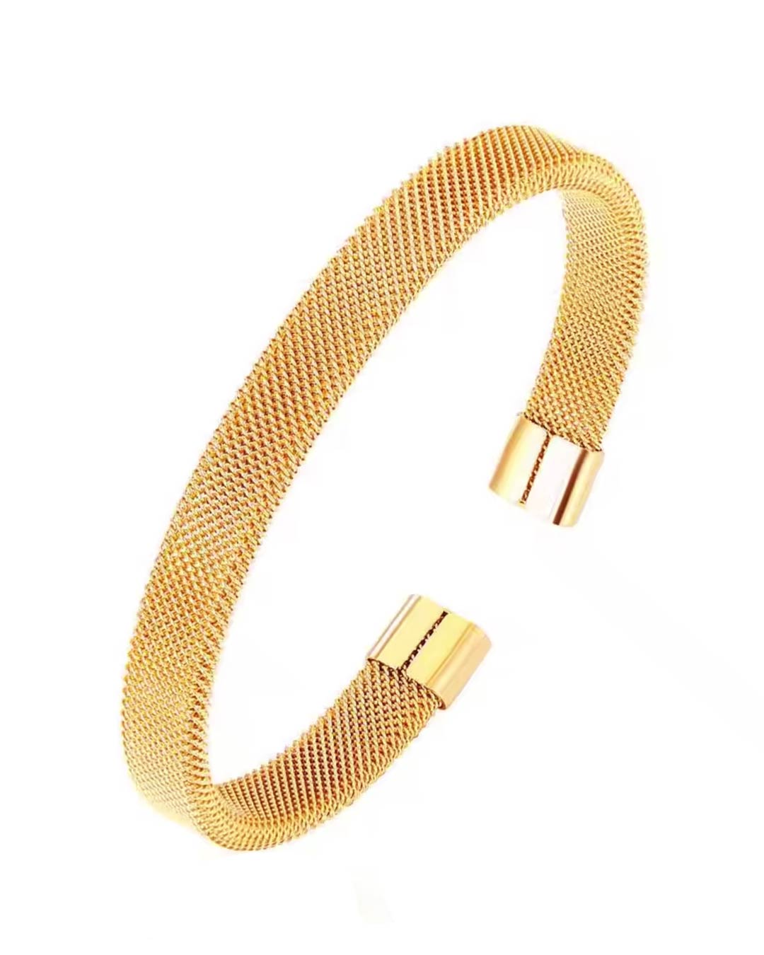 Stainless Steel Mesh Cuff Bracelet