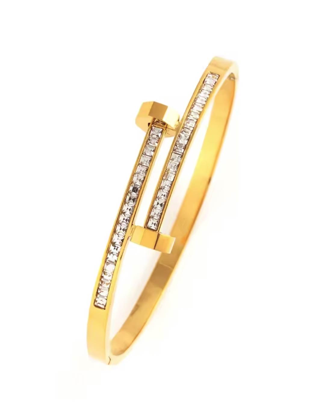 Luxe Crystal Nail Cuff Bracelet