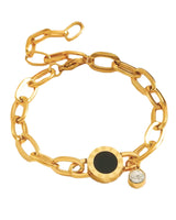 Black Dial Link Chain Bracelet