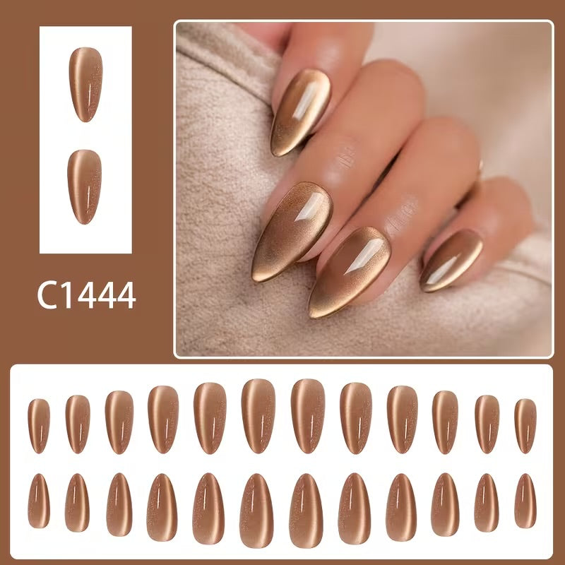 Buttercream Nude 12 pcs Almond Shape Nails Set