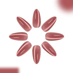 Blush Bloom Pink Almond Shape 12 pcs Nails Set