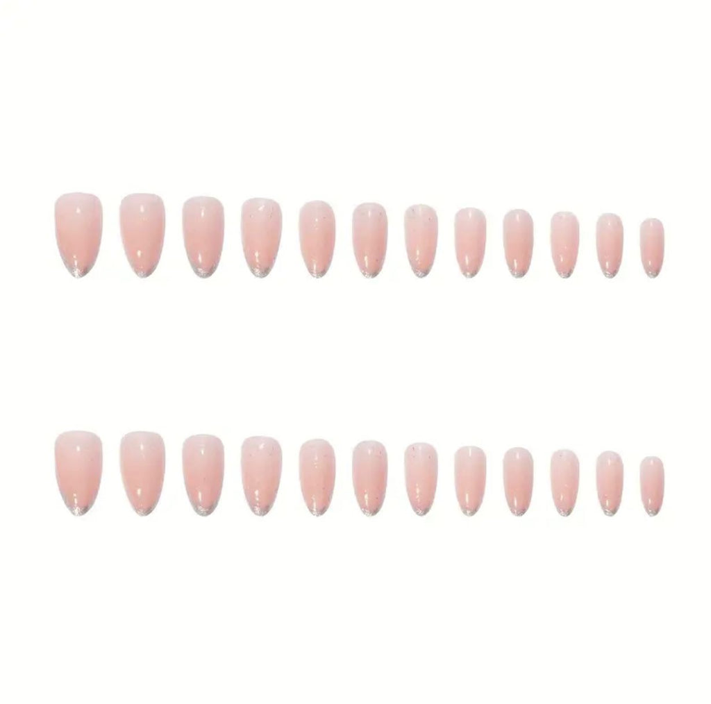 Blush Crystal Pink 12pcs Nails Set