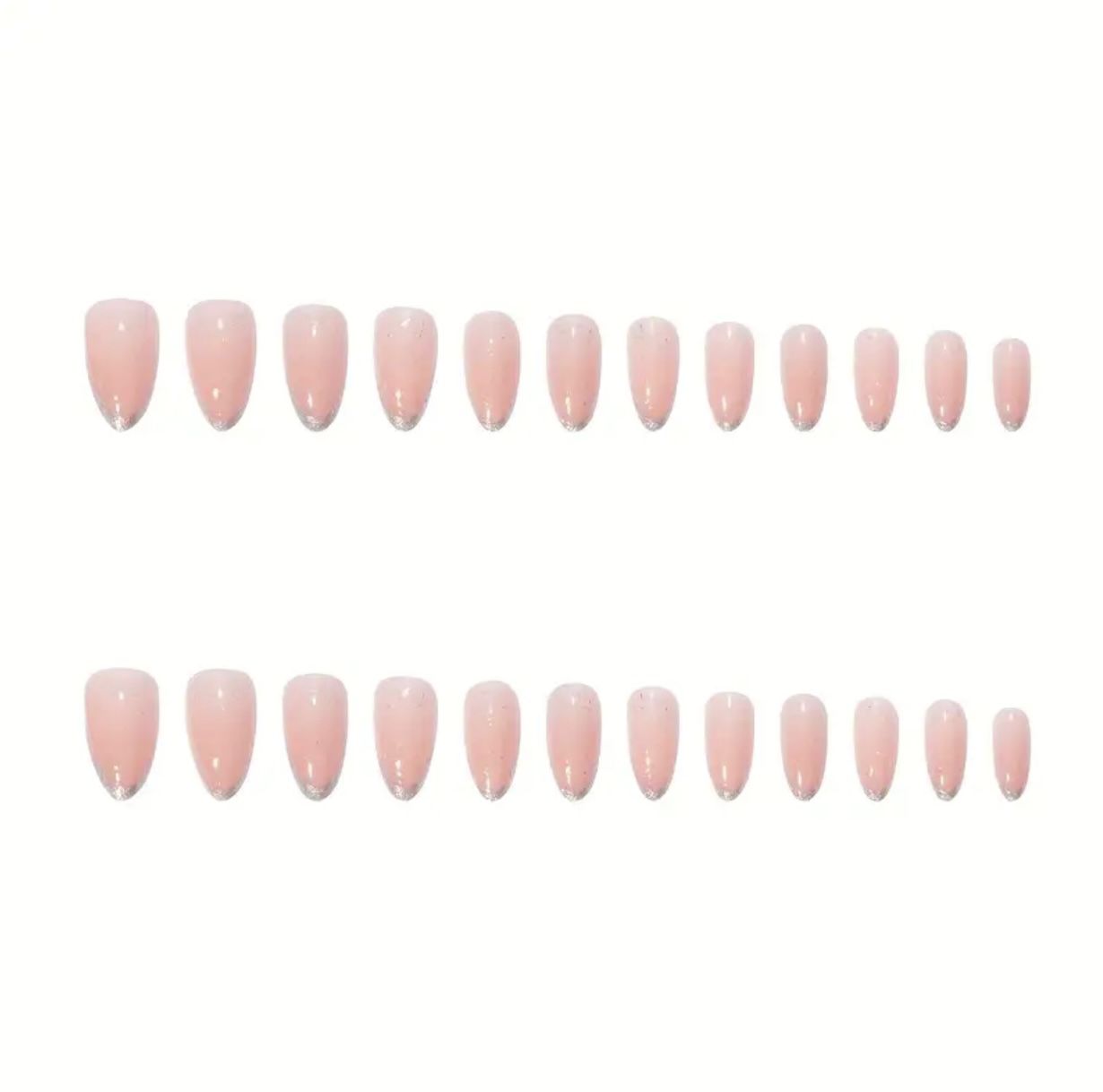 Blush Crystal Pink 12pcs Nails Set