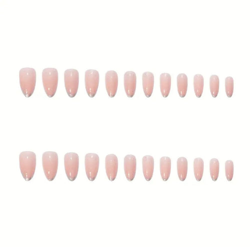 Blush Crystal Pink 12pcs Nails Set