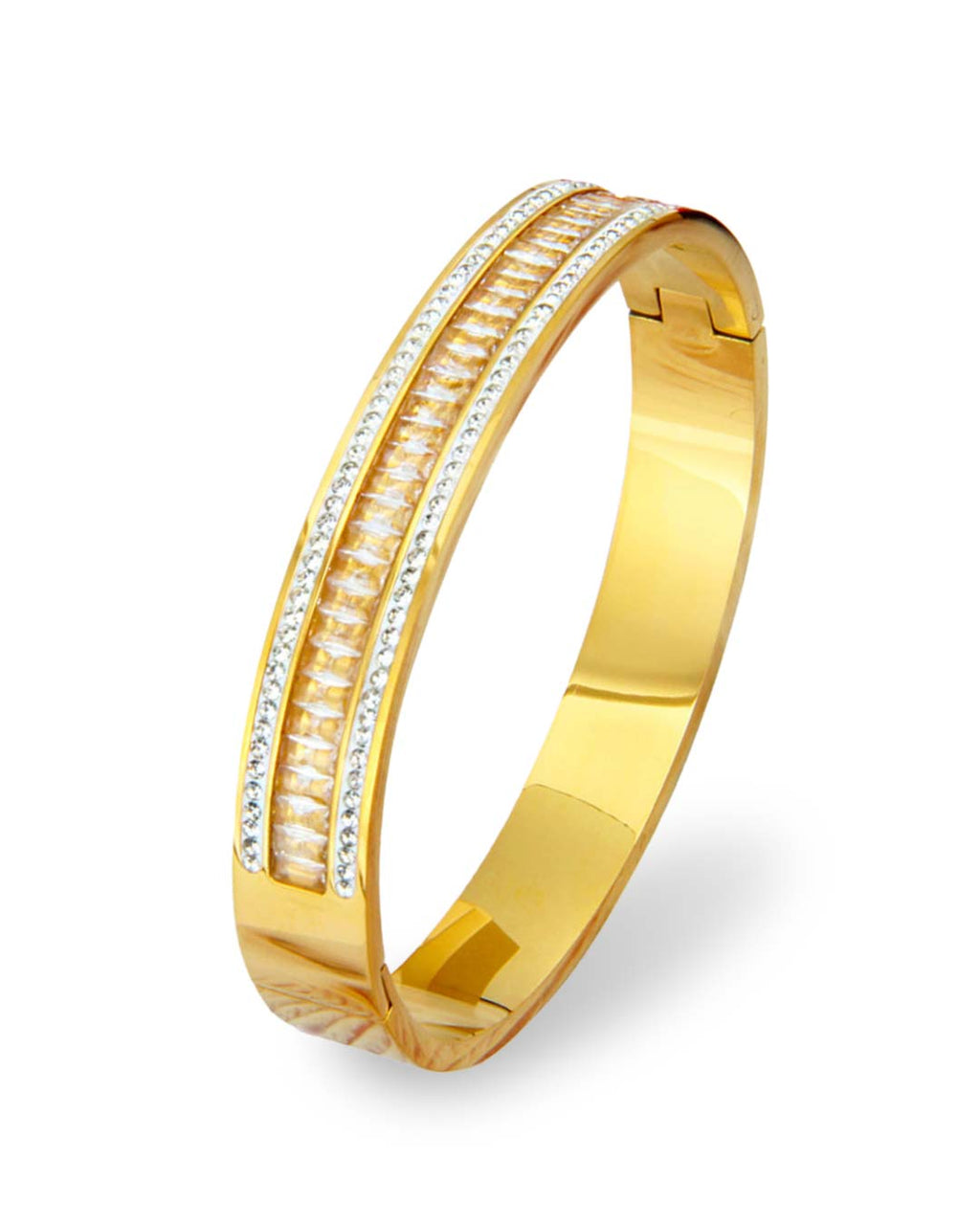 Zircon Gold Bangle