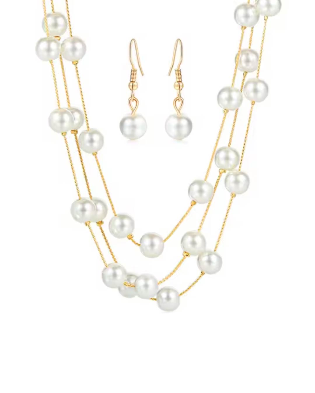 4pc Pearl Necklace Set