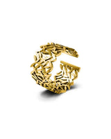 Adjustable Hollow Leaf Ring
