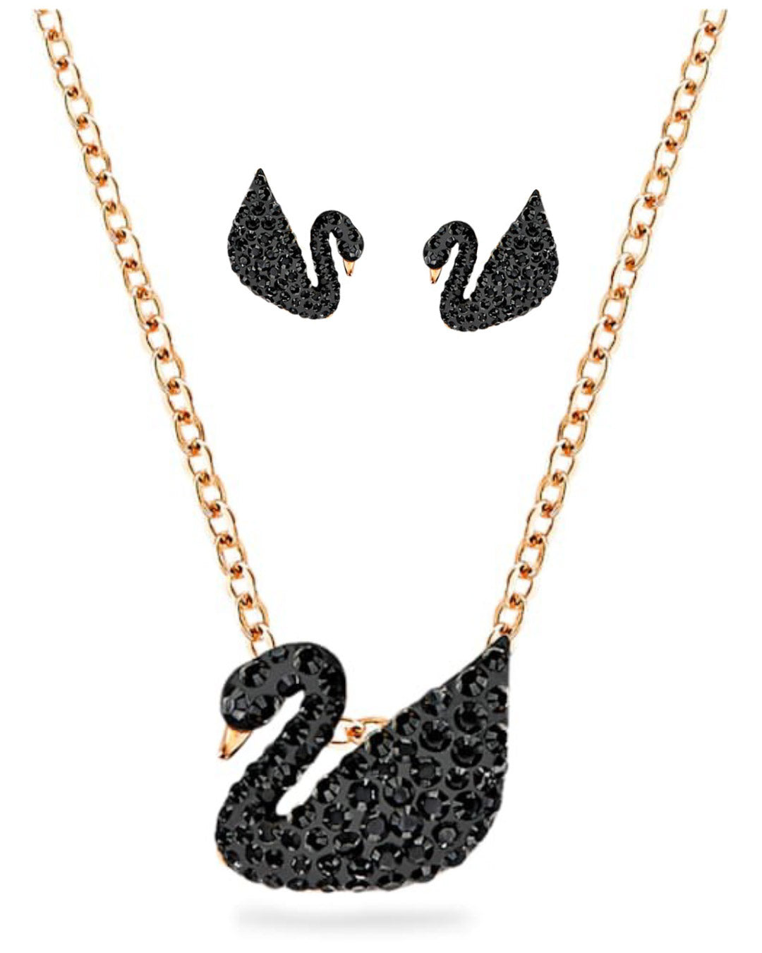Viral Swan Necklace with earrings