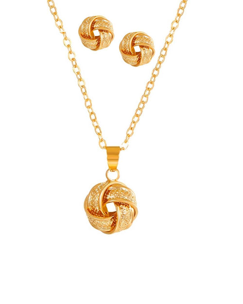 4pc Bow Knot Pendant Set