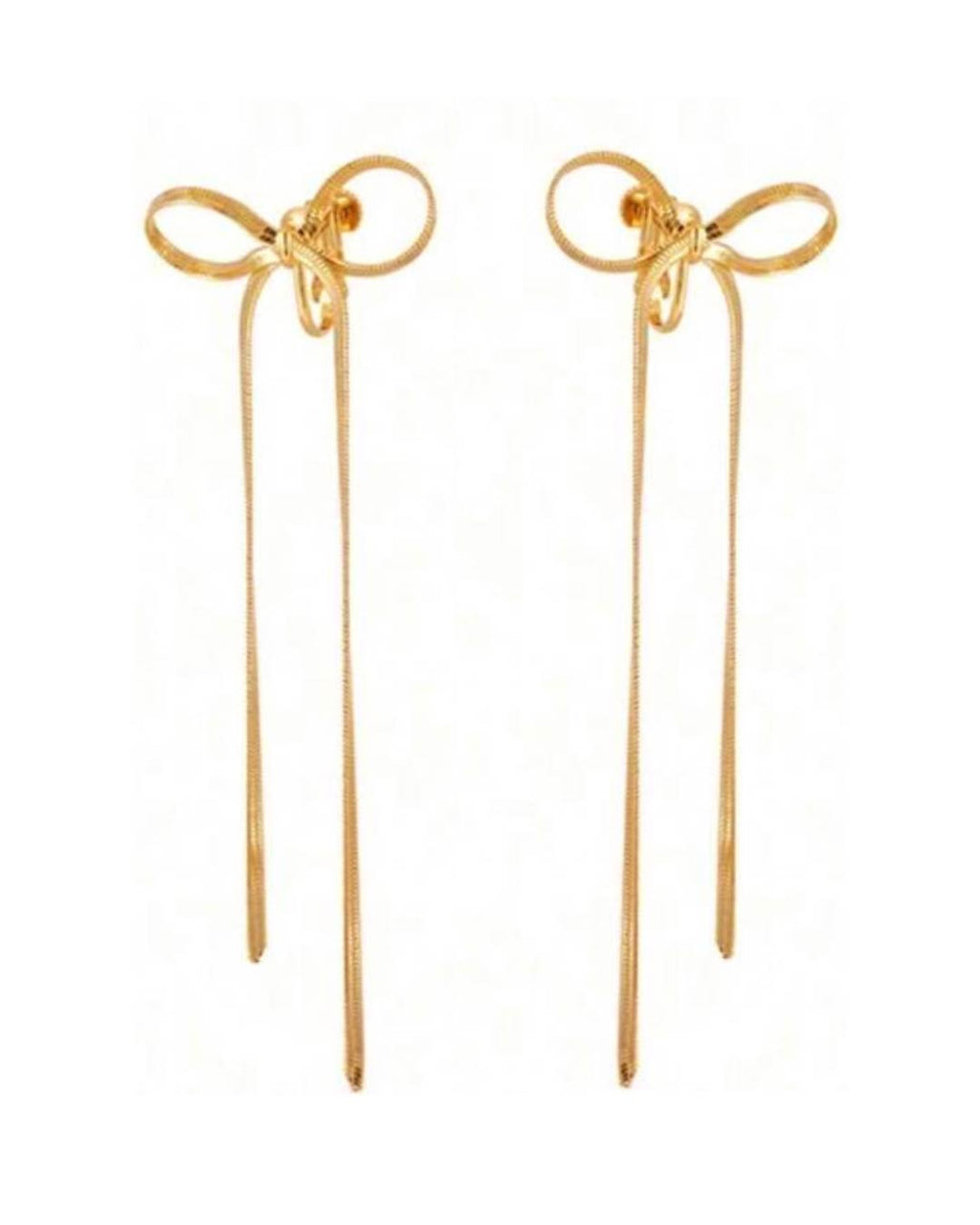 Long Chain Bowknot Earrings
