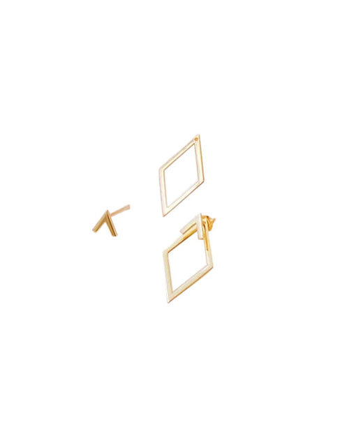 3 in 1 Rhombus Earrings