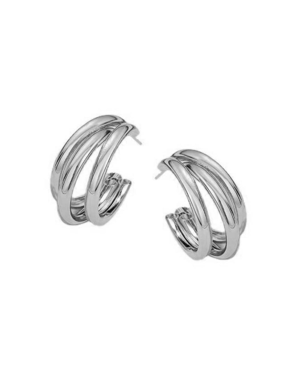 Silver Hoops