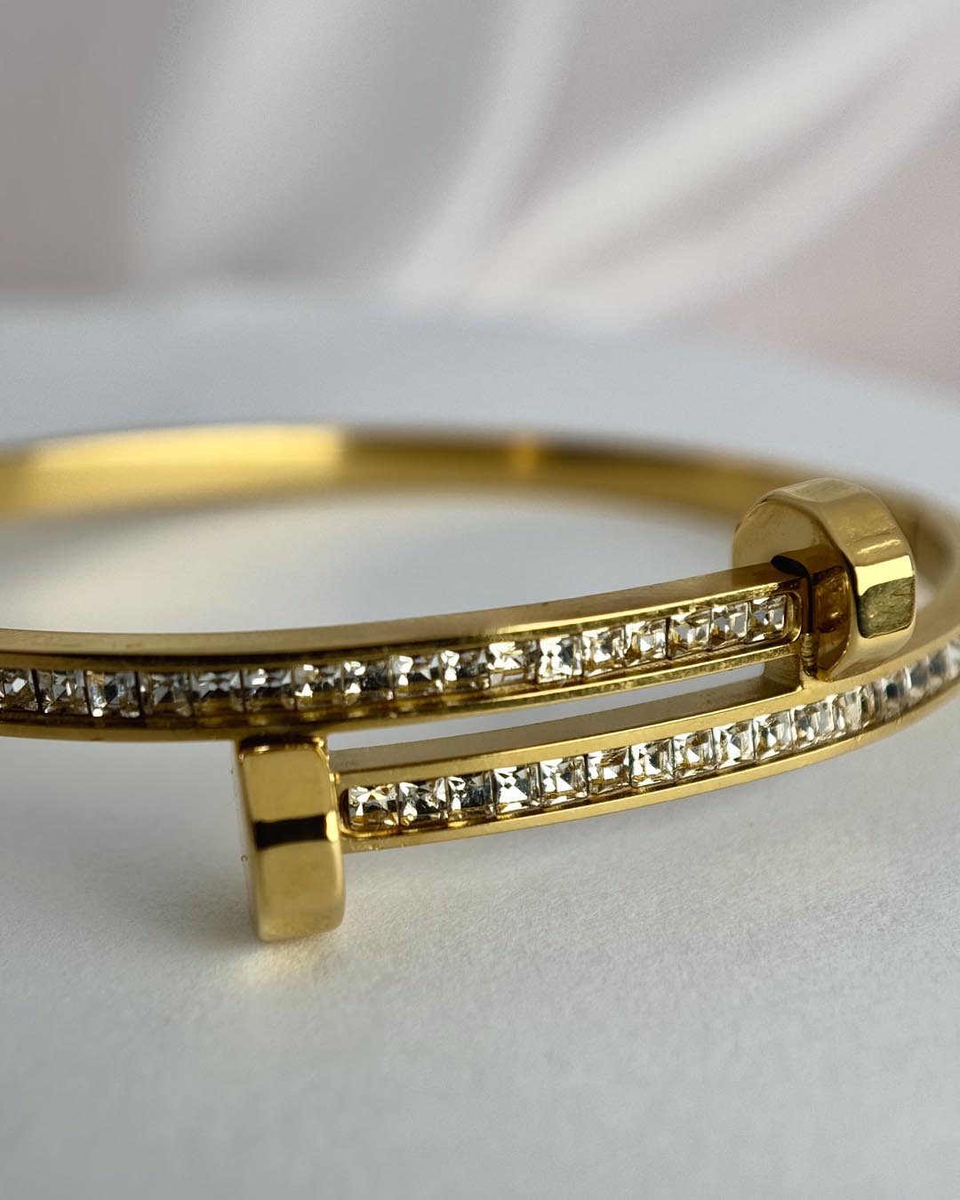 Luxe Crystal Nail Cuff Bracelet