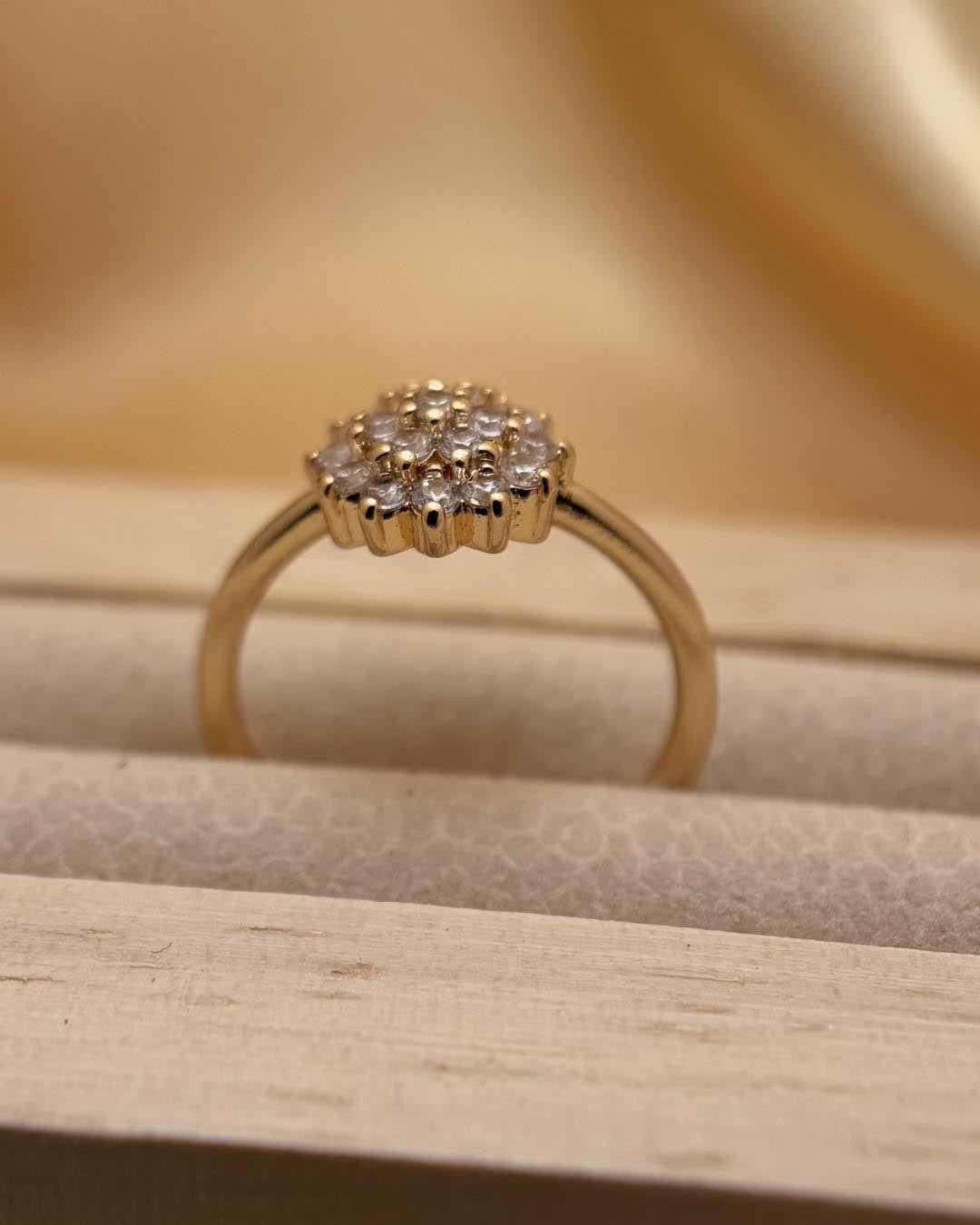 Zircon Flower Ring