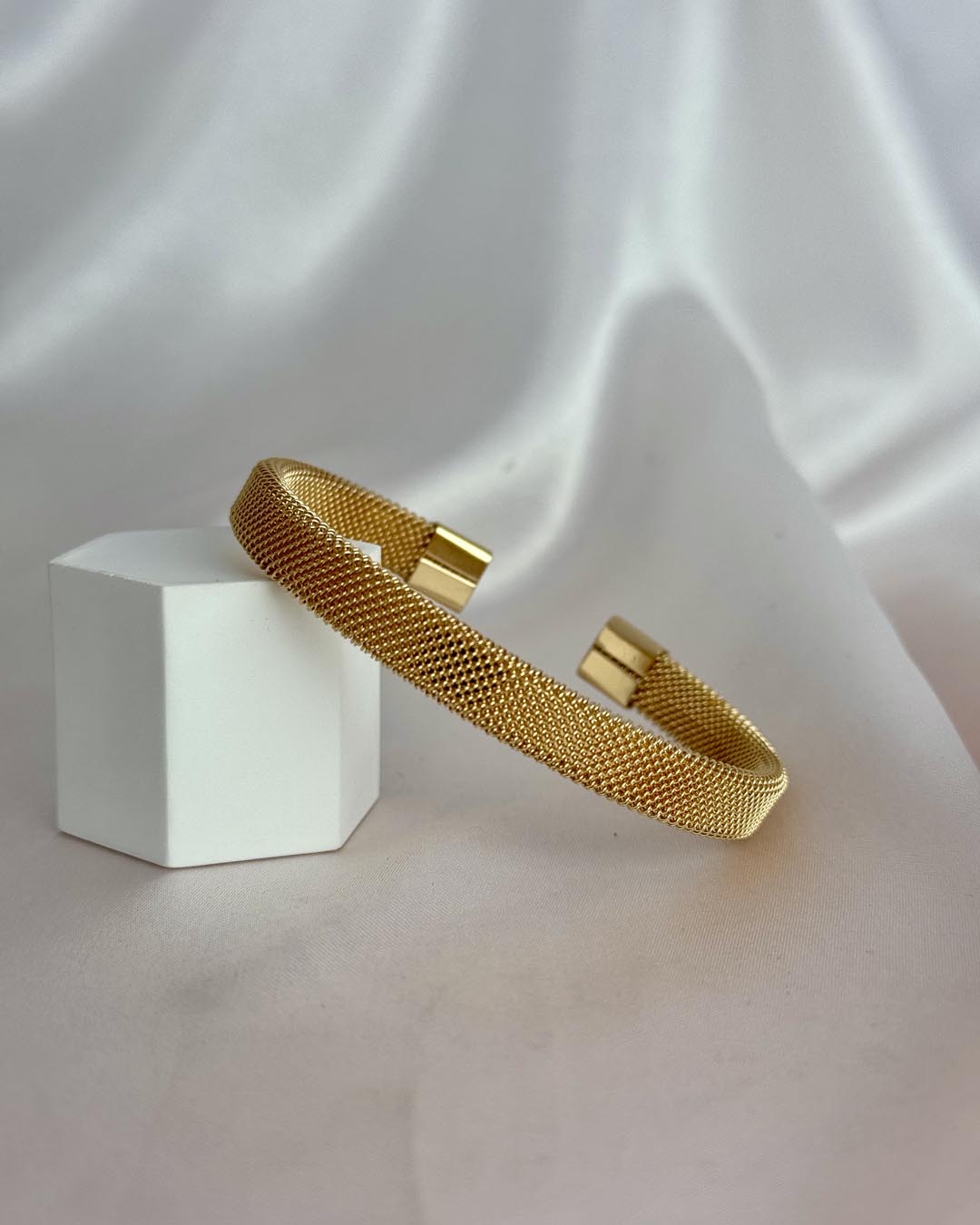 Stainless Steel Mesh Cuff Bracelet