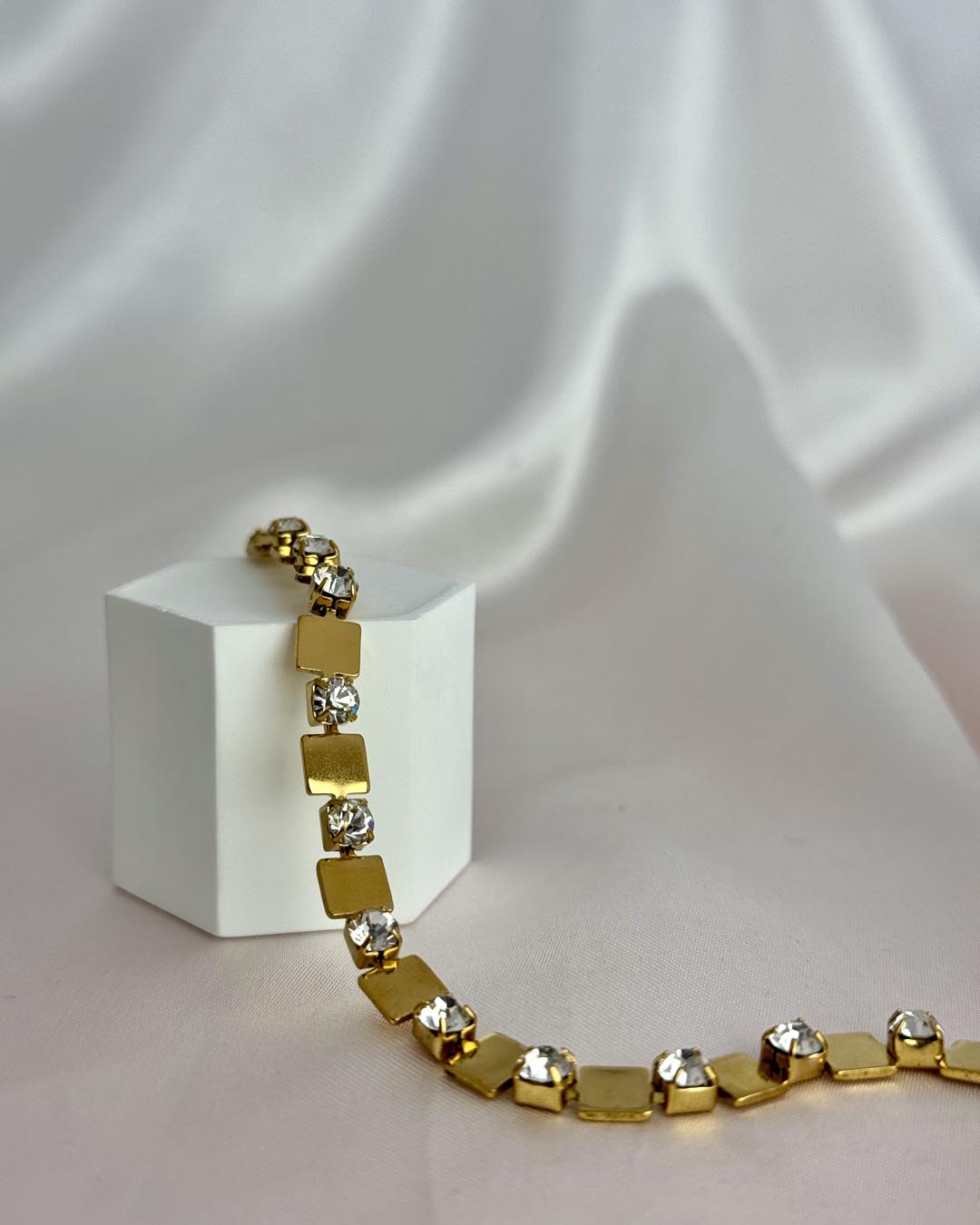 Square Rhinestones Bracelet