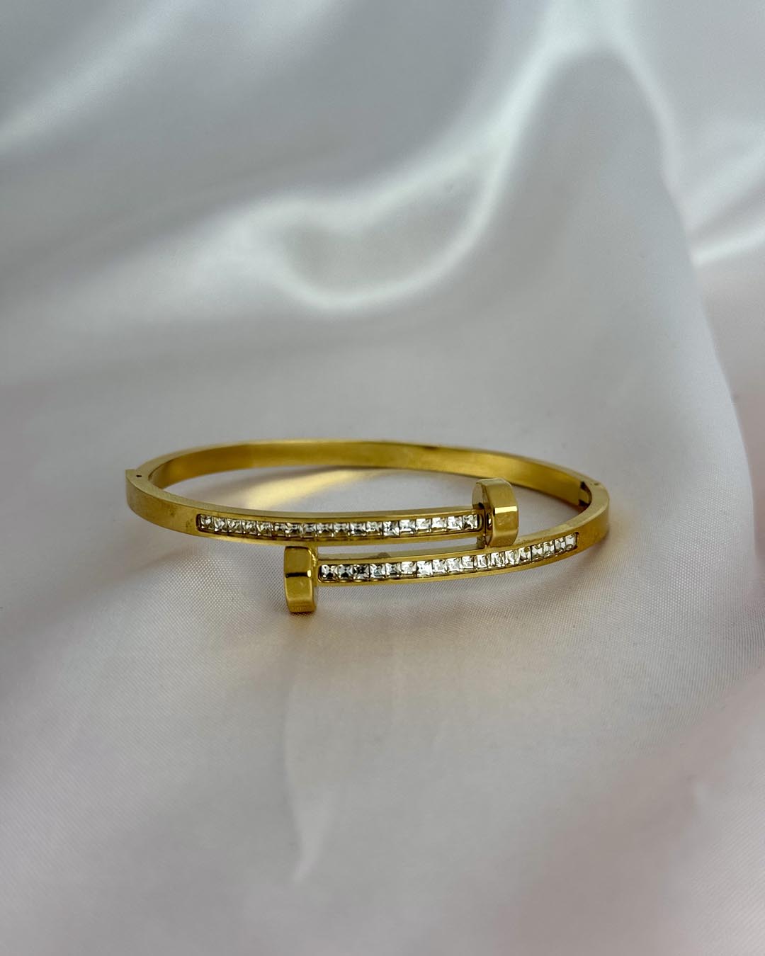 Luxe Crystal Nail Cuff Bracelet