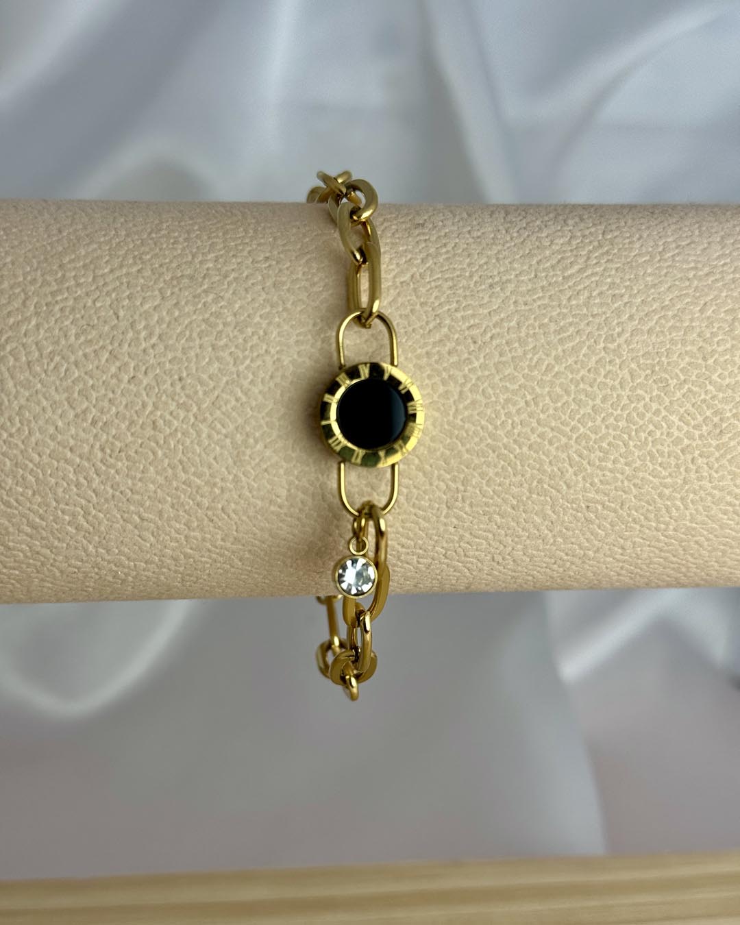 Black Dial Link Chain Bracelet