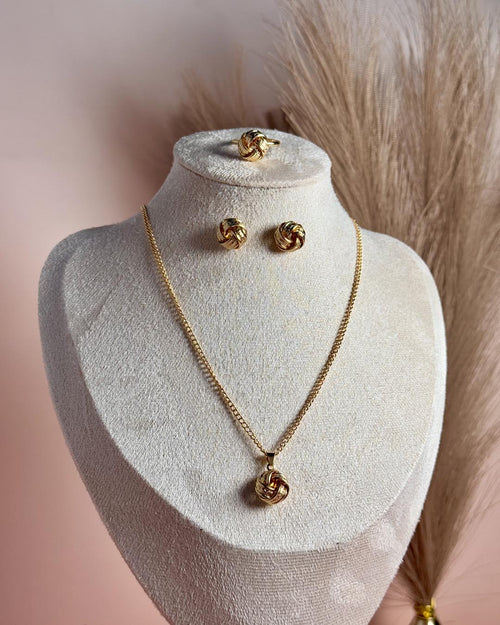 4pc Bow Knot Pendant Set