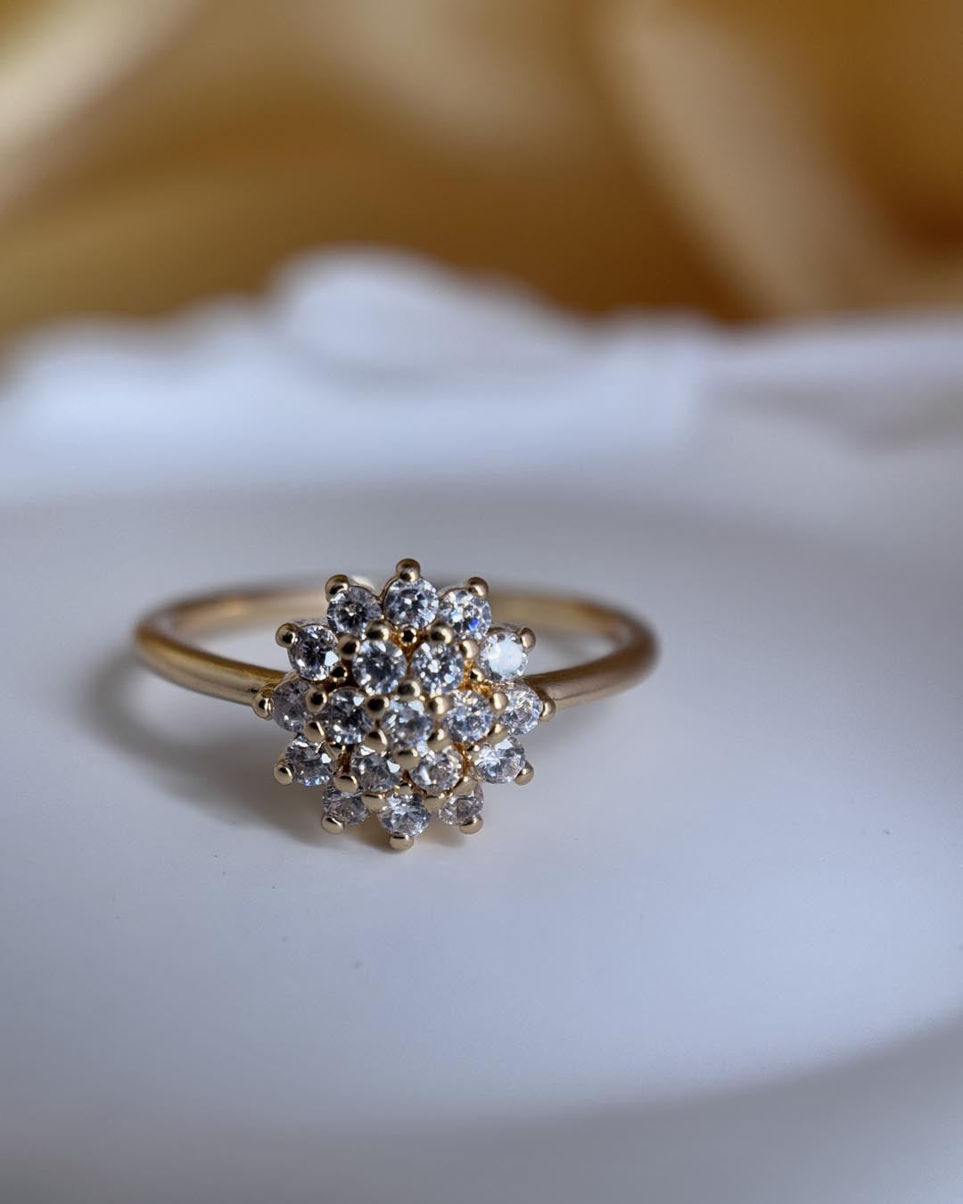 Zircon Flower Ring