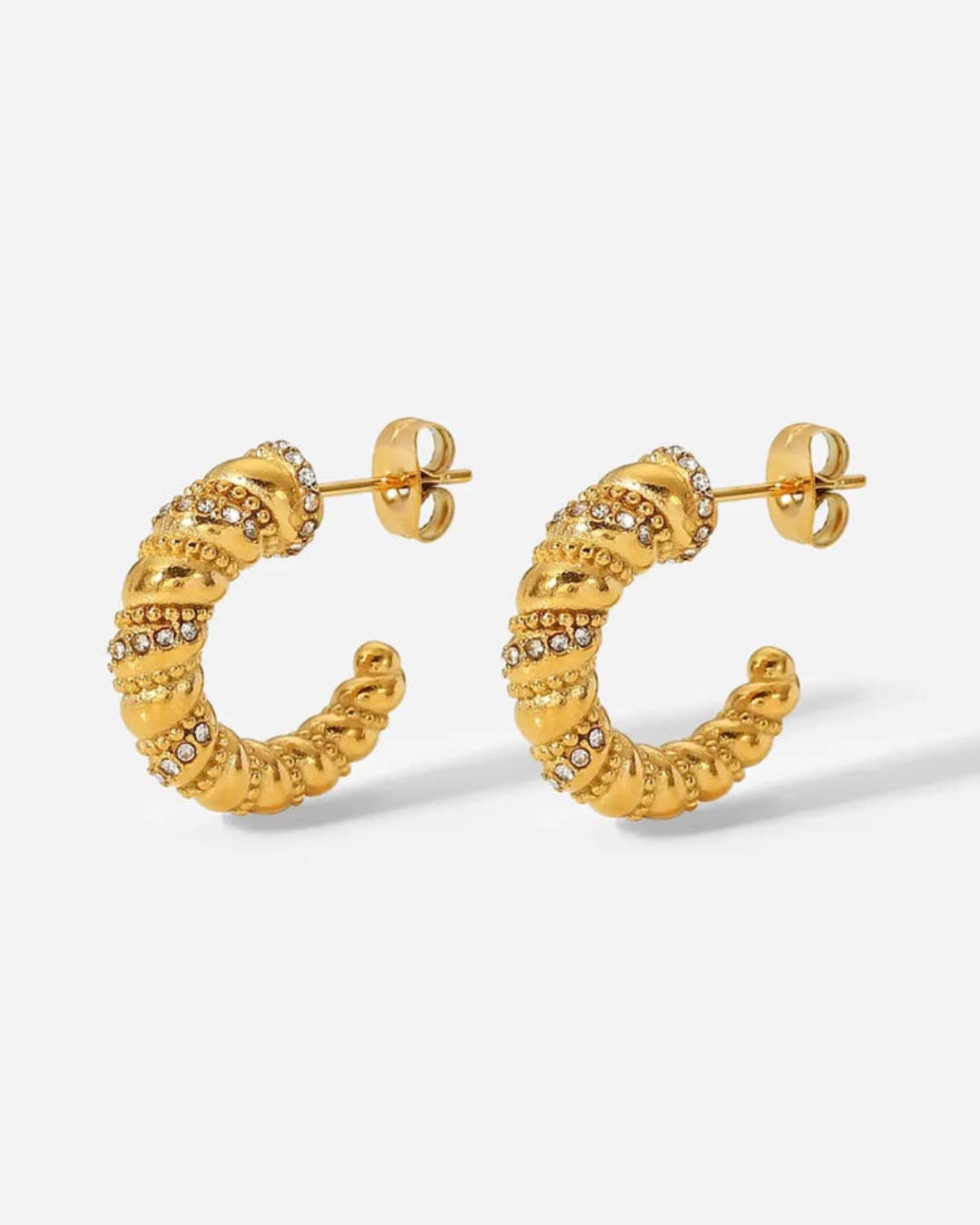 Twisted Zimer Hoops Earring