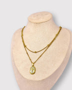 White Rose Gold Necklace
