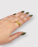 Croissant Dome Stainless steel Ring