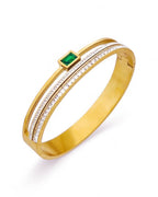 Green Rhinestone Bracelet