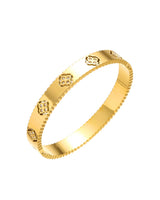 Hollow four leaf Clover Bangle