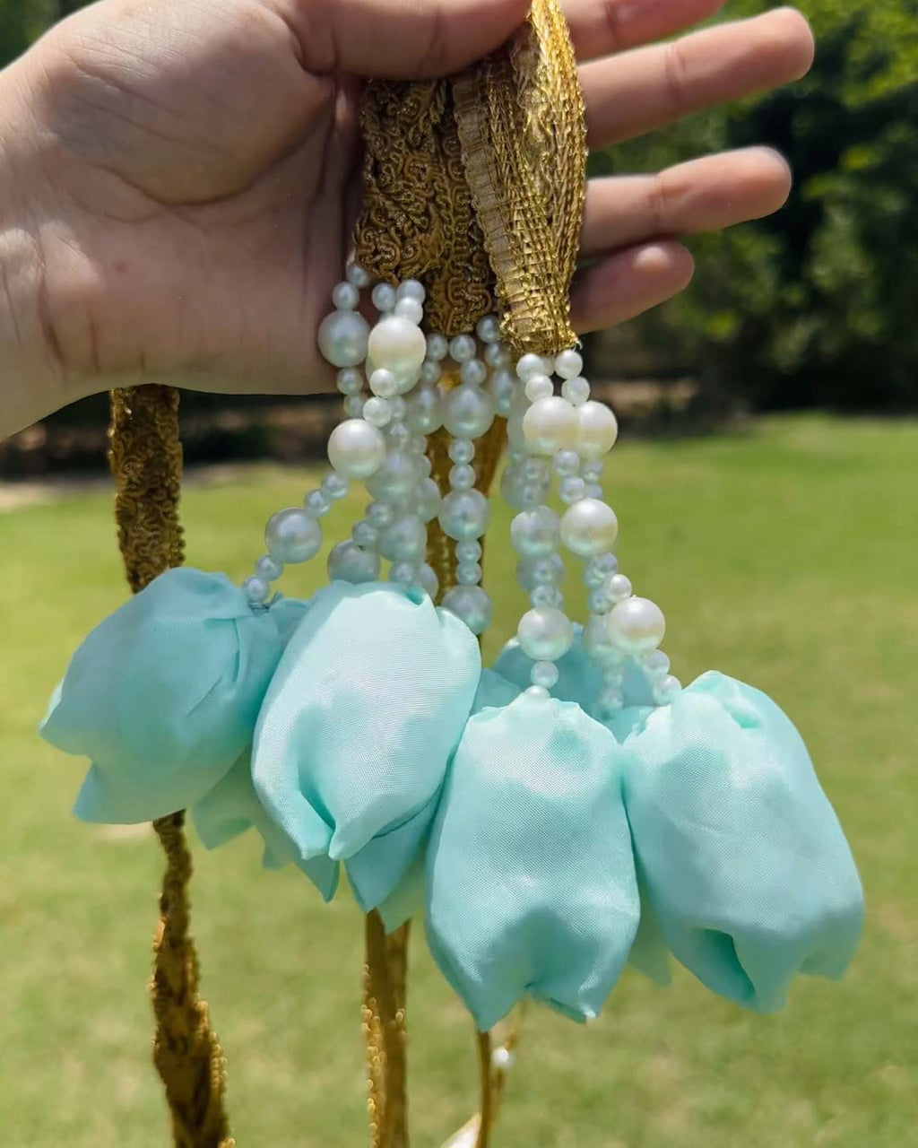 Kids Light Aqua Blue 6 Tulips Paranda