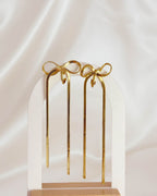 Long Chain Bowknot Earrings