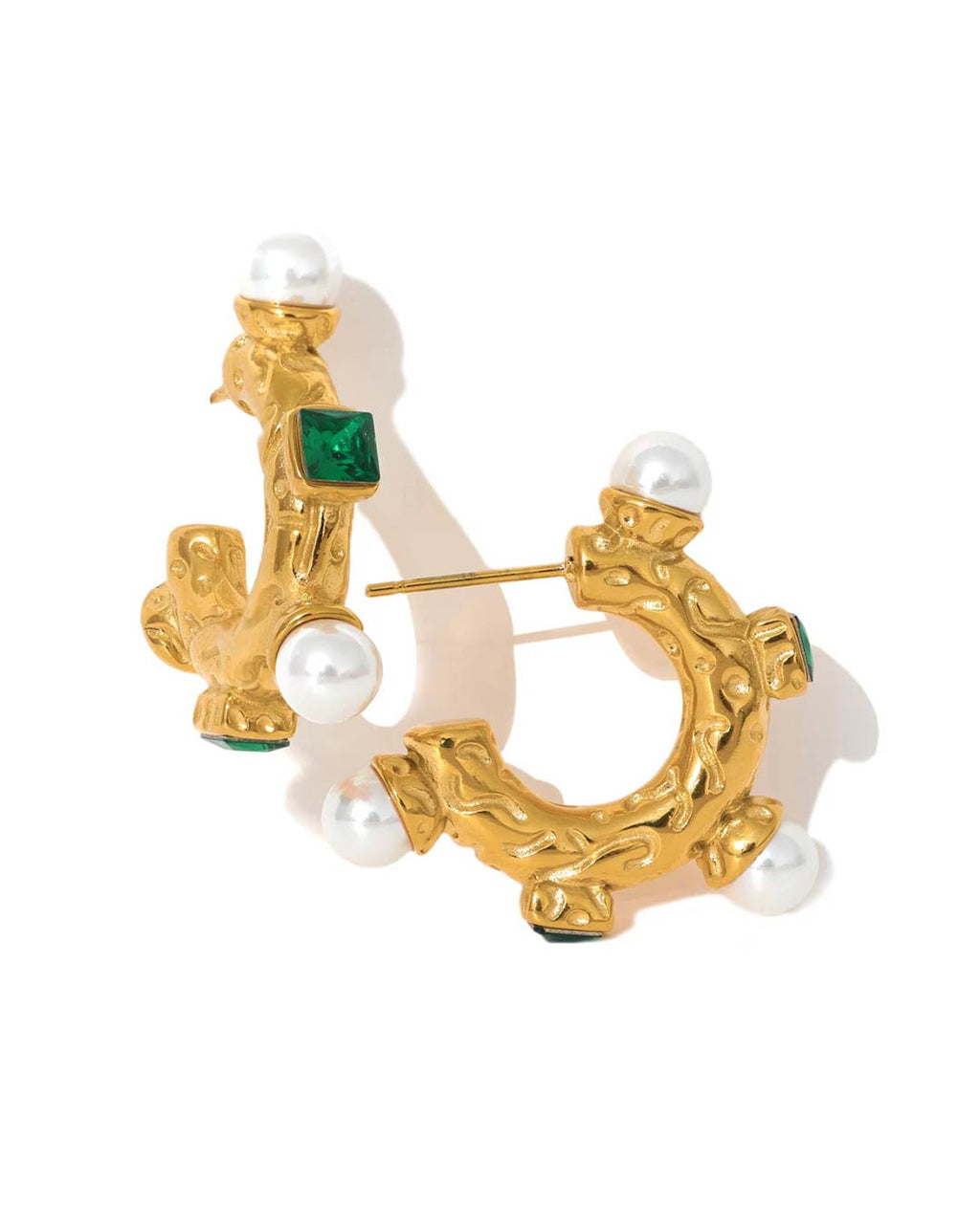 Emerald Heaven Hoops Earrings