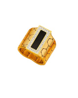 Elegant Adjustable Blackstone Ring