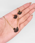 Viral Swan Necklace with earrings