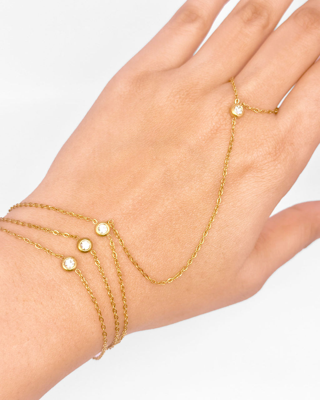 Rhinestone Hand Chain