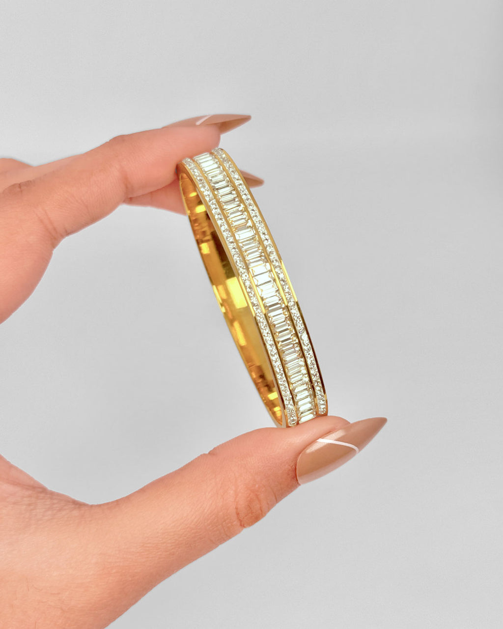 Zircon Gold Bangle