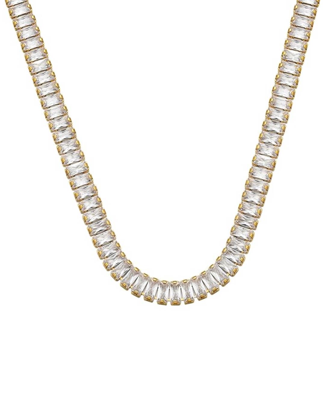 Elegant White Tennis Necklace