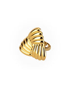 Adjustable textured Triangle Ring